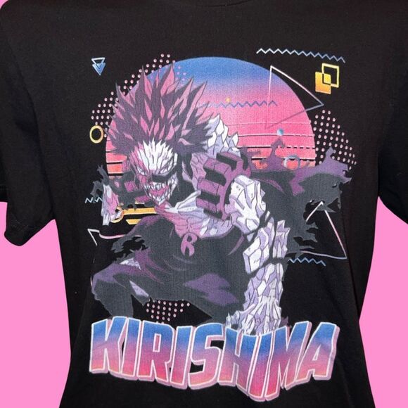 Anime Kirishima Pink Graphic Shirt Size Medium #4 - Picture 3 of 4